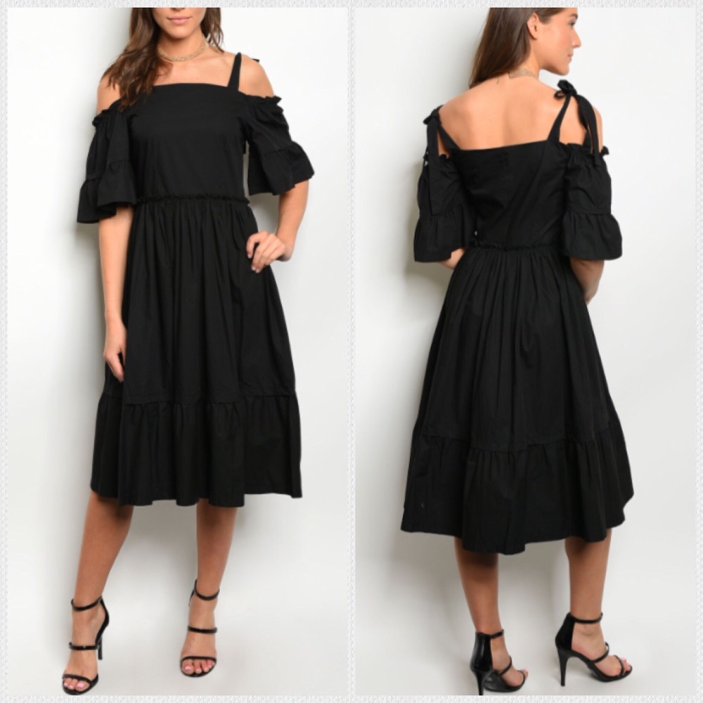 Black cotton dress